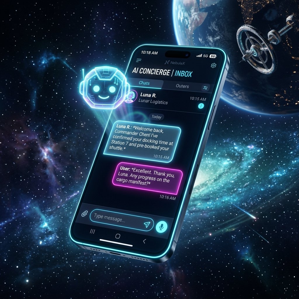 WhatsApp Concierge Chat Interface Mockup